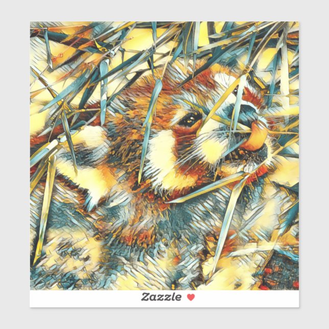 TierArt_RedPanda_003 Aufkleber (Blatt)