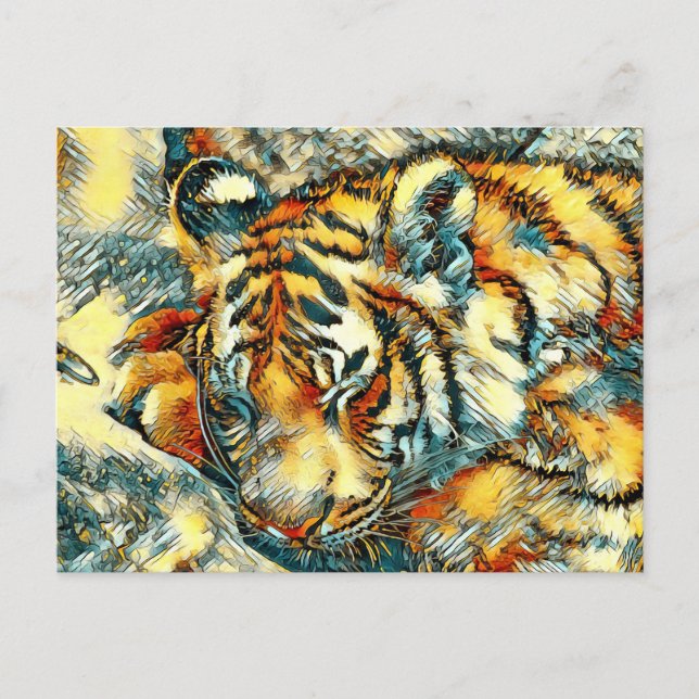 TierArt_Tiger_005 Postkarte (Vorderseite)