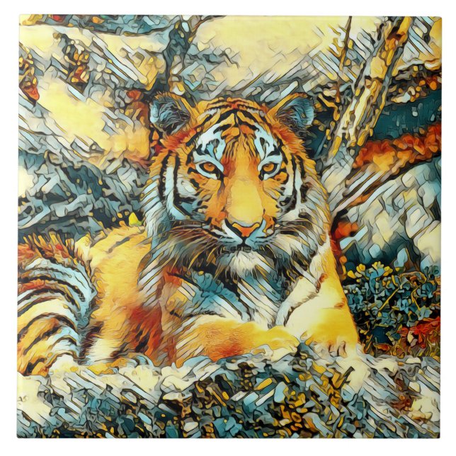 TierArt_Tiger_011 Fliese (Vorderseite)