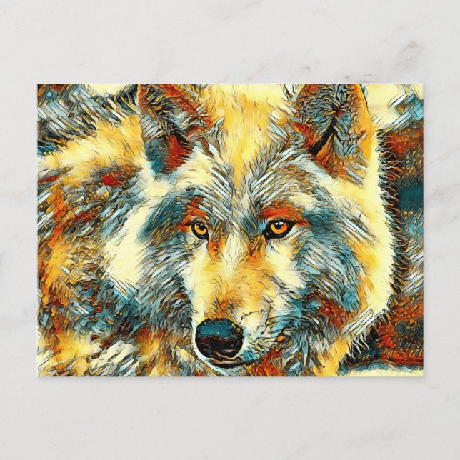 TierArt_Wolf_004 Postkarte (Vorderseite)