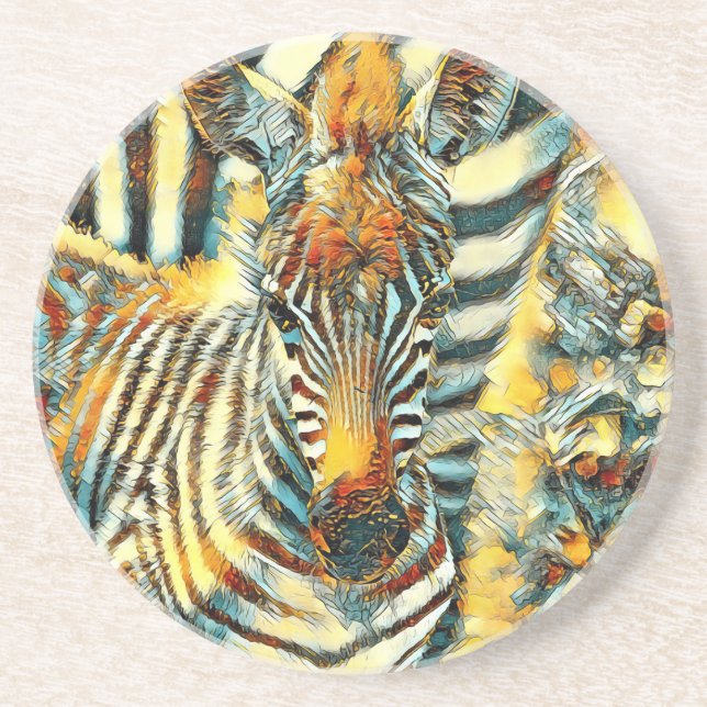 TierArt_Zebra_002 Getränkeuntersetzer (Vorne)