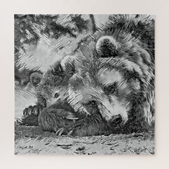 TierArtBW_Bear_002 (Vertikal)