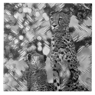 TierArtBW_Cheetah_008 Fliese