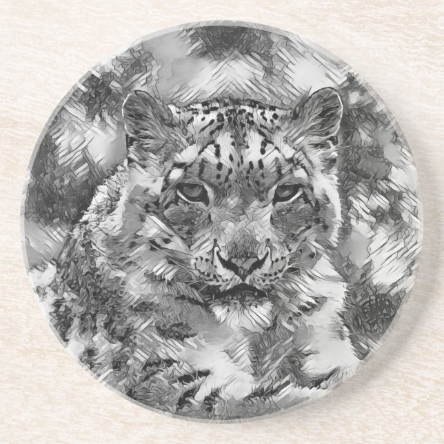 TierArtBW_Leopard_001 Getränkeuntersetzer (Vorne)