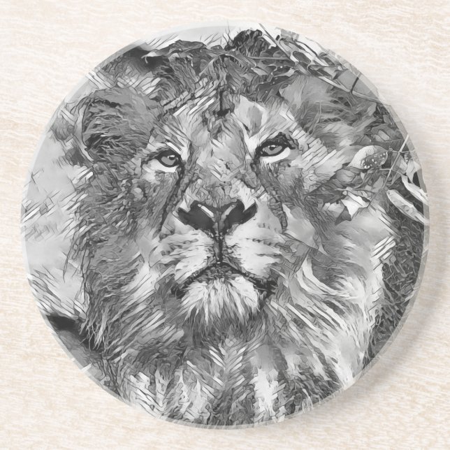 TierArtBW_Lion_003 Getränkeuntersetzer (Vorne)