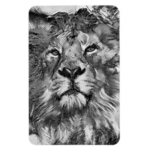 TierArtBW_Lion_003 Magnet