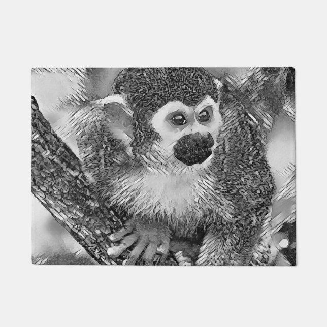TierArtBW_Monkey_002 Fußmatte (Vorderseite)
