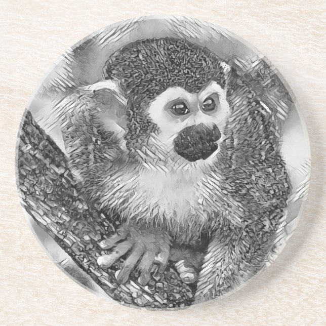 TierArtBW_Monkey_002 Getränkeuntersetzer (Vorne)