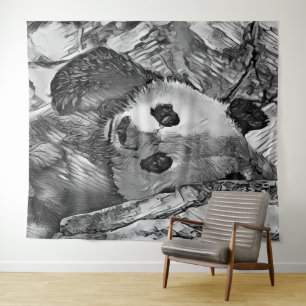 TierArtBW_Panda_002 Wandteppich