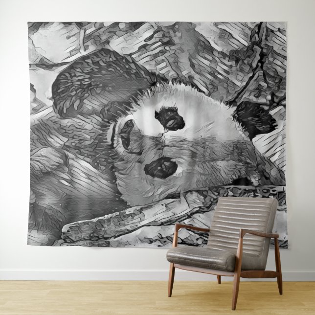 TierArtBW_Panda_002 Wandteppich (Beispiel (Horizontal))