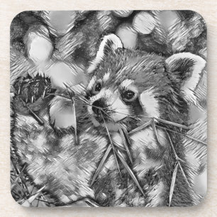 TierArtBW_RedPanda_001 Getränkeuntersetzer