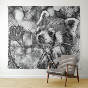 TierArtBW_RedPanda_001 Wandteppich