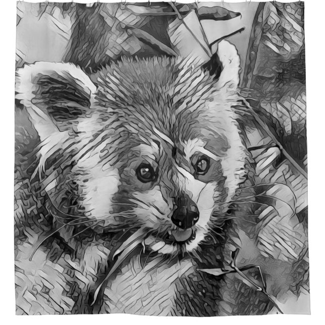 TierArtBW_RedPanda_003 Duschvorhang (Vorderseite)
