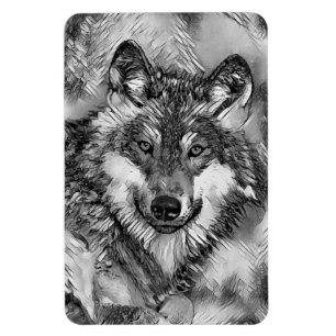 TierArtBW_Wolf_001 Magnet