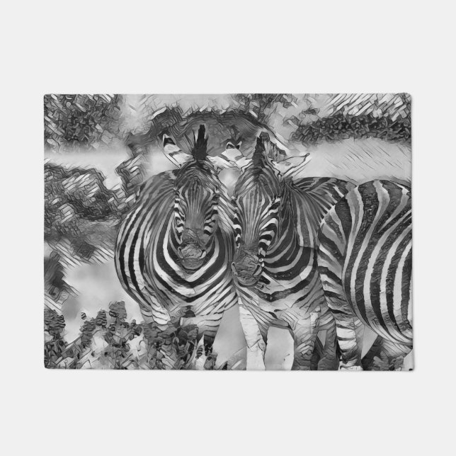 TierArtBW_Zebra_012 Fußmatte (Vorderseite)