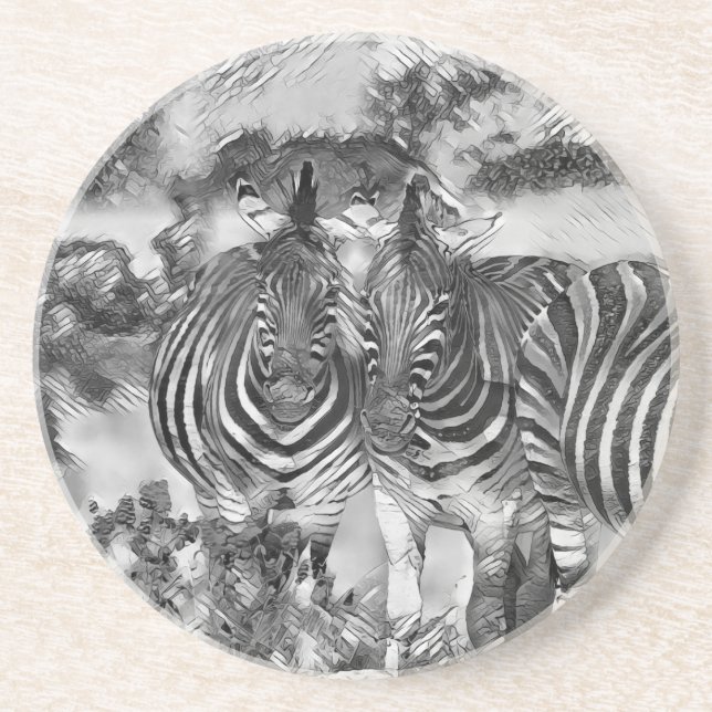TierArtBW_Zebra_012 Getränkeuntersetzer (Vorne)