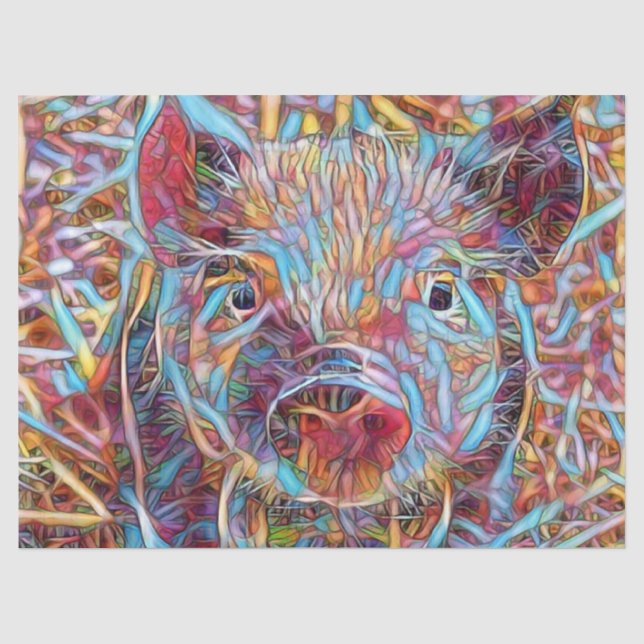TierArtStudio- flippiges Ferkel Seidenpapier (Vorderseite)