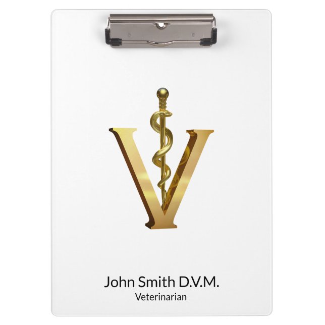 Tierarzneimittel Asclepius Vet Gold V Elegante Klemmbrett (Vorderseite)