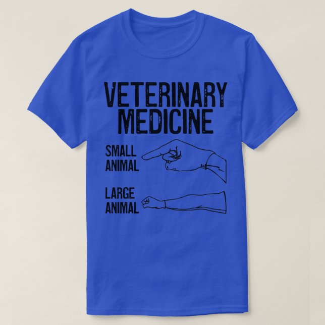 Tierarzneimittel Kleine Tiere / große Tiere T-Shirt (Design vorne)