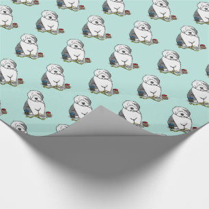 Tierarzt Alt Englisch Schafhund Grau 1 Niedlicher Geschenkpapier