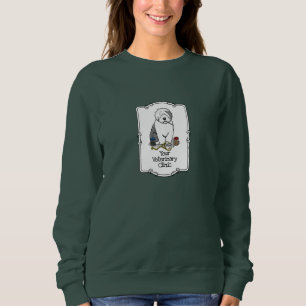 Tierarzt Alt Englisch Schafhund Grau 1 Niedlicher Sweatshirt