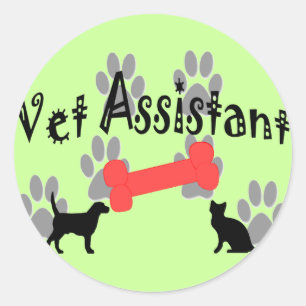 Tierarzt-Assistenten-Geschenke Runder Aufkleber