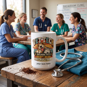 Tierarzt-Assistenten-Tasse Pets Don't Read Mug Kaffeetasse