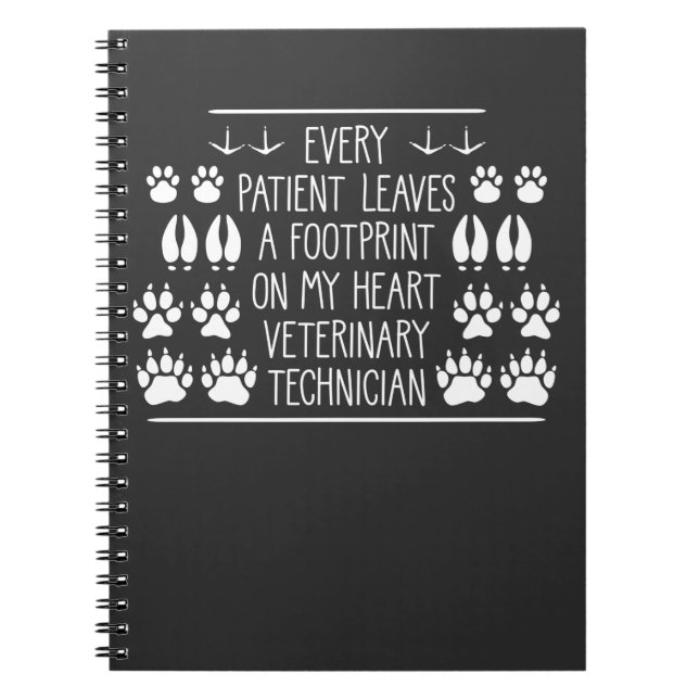 Tierarzt Foot Print Animal Care Notizblock (Vorderseite)