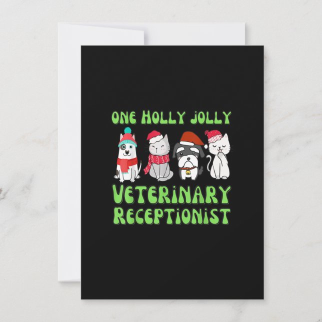 Tierarzt für Weihnachtsgebäck Einladung (Vorderseite)