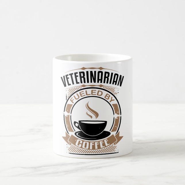 Tierarzt getankt durch Kaffee Kaffeetasse (Mittel)