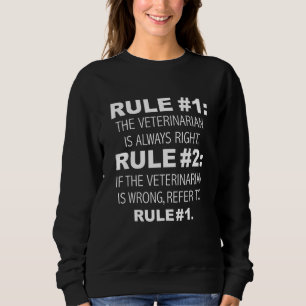 Tierarzt hat immer recht, nie falsch, lustig Gra Sweatshirt