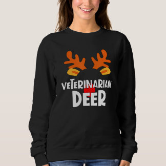 Tierarzt Hirsch passende Familienarbeit Weihnachte Sweatshirt