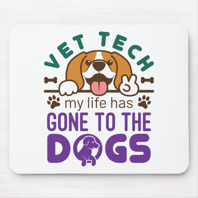 Tierarzt Leben für Hunde Mousepad (Vorne)