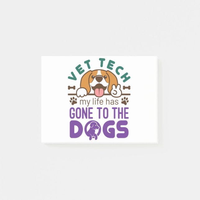 Tierarzt Leben für Hunde Post-it Klebezettel (Vorderseite)