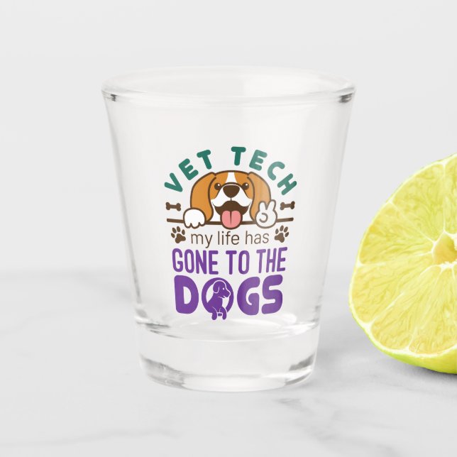 Tierarzt Leben für Hunde Schnapsglas (Vorderseite)