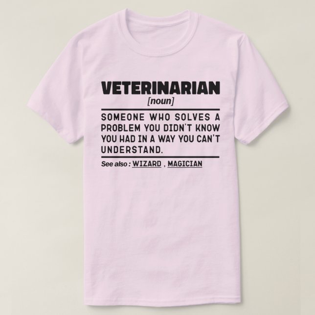 Tierarzt Noun Definition Tierarzt T-Shirt (Design vorne)