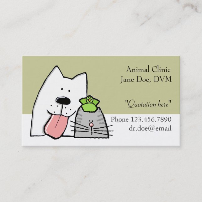 Tierarzt, Pet Care Pro, individuell anpassen Visitenkarte (Vorderseite)