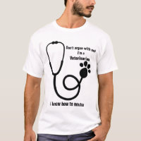 Tierarzt-Stethoskop im T - Shirt der schwarzen