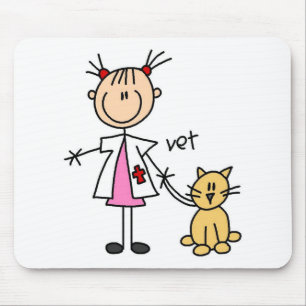 Tierarzt-Strichmännchen Mousepad