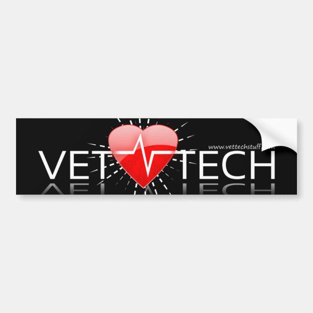Tierarzt Tech-Autoaufkleber Autoaufkleber (Vorne)