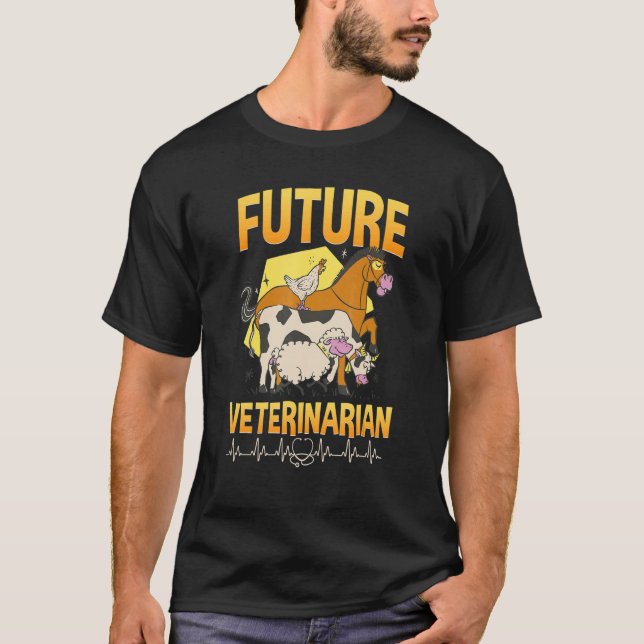 Tierarzt Tech Niedlich Veterinary Future Veterinar T-Shirt (Vorderseite)