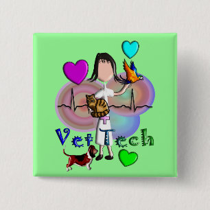 Tierarzt-Technologie-Geschenk-einzigartige Button