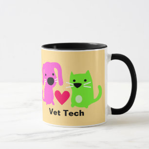 Tierarzt-Technologie-Hund u. Katze u. Herz Tasse