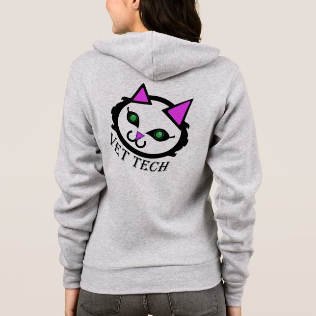 Tierarzt-Technologie-Katze Hoodie (Rückseite)