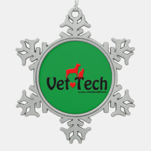 Tierarzt-Technologie-Schneeflockeverzierung Schneeflocken Zinn-Ornament