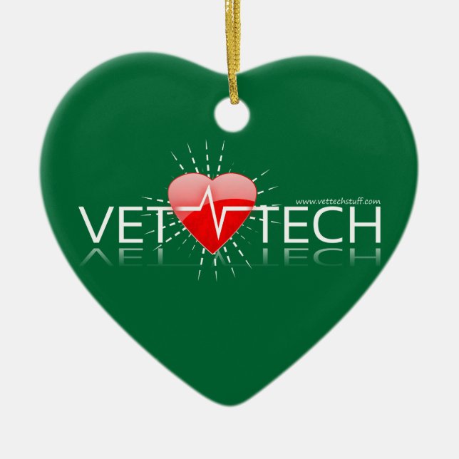 Tierarzt-Technologie Weihnachtsverzierung Keramikornament (Vorne)
