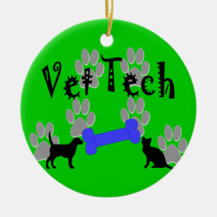 Tierarzt-Technologie-Weihnachtsverzierung Keramikornament