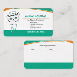 Tierarzt & Tierklinik Hund Katze Visitenkarte Terminkarte