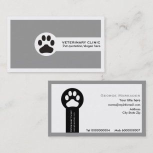 Tierarzt/Tierklinik minimalistische Visitenkarten Visitenkarte