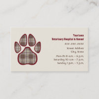 Tierarzt-u. Hundehütten-Geschäfts-Karte - Brown